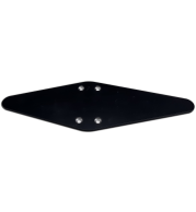 Metal Foot Black Powder-Coated Aluminium Base, Robust Frame Foot Support, Easy Installation, Corrosion-Resistant Finish, Compatible with Modular Profiles